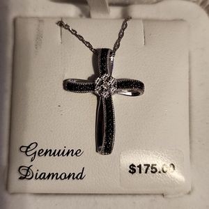 Diamond cross necklace